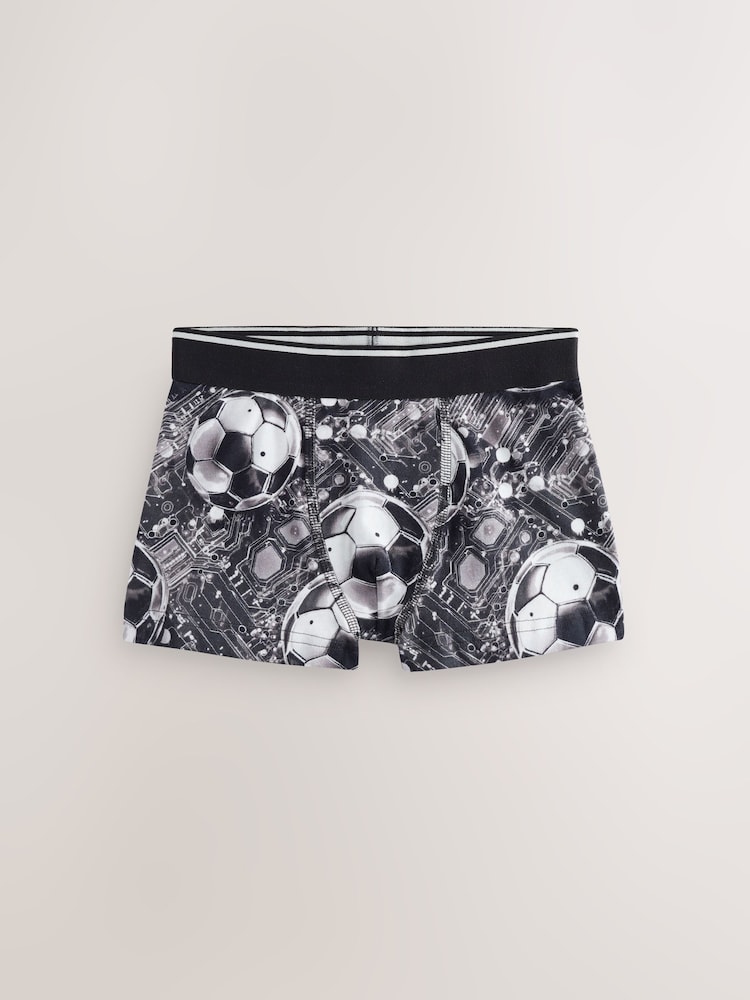 Blau/Schwarz, Fussballdruck - Pattern Trunks 5 Pack (1.5-16yrs) - Bild 2 von 9 Blau/Schwarz, Fussballdruck - Pattern Trunks 5 Pack (1.5-16yrs) - Bild 2 von 9