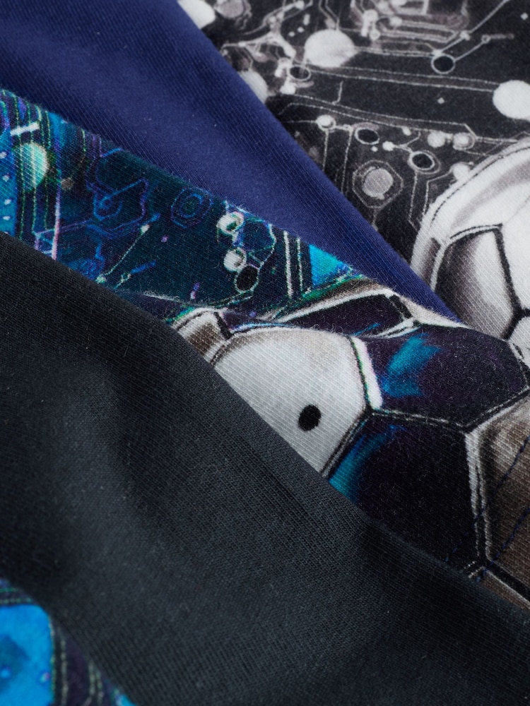 Blau/Schwarz, Fussballdruck - Pattern Trunks 5 Pack (1.5-16yrs) - Bild 9 von 9 Blau/Schwarz, Fussballdruck - Pattern Trunks 5 Pack (1.5-16yrs) - Bild 9 von 9