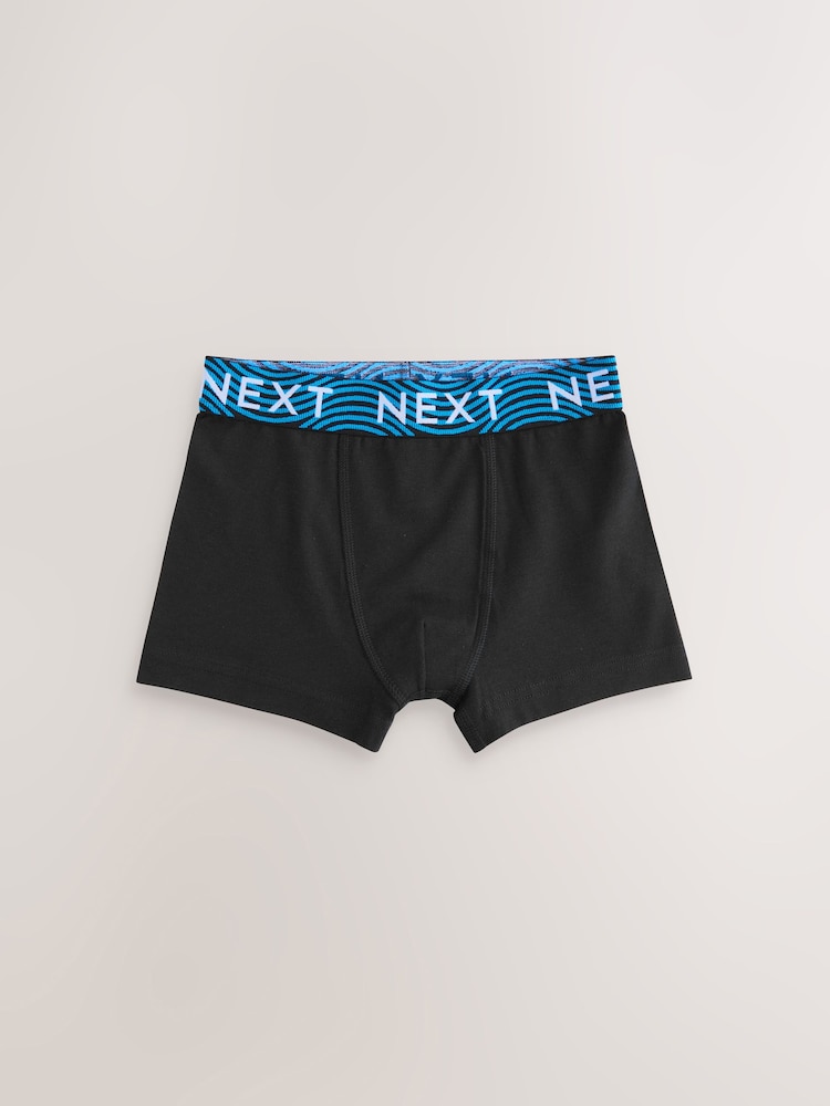 Black With Bright Waistband Trunks 7 Pack (2-16yrs) - Image 2 of 11 Black With Bright Waistband Trunks 7 Pack (2-16yrs) - Image 2 of 11