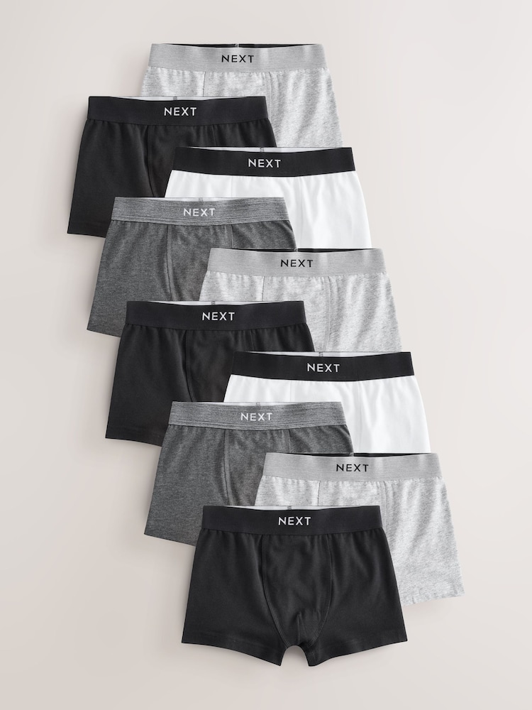 Monochrome Trunks 10 Pack (1.5-16yrs) - Image 1 of 8 Monochrome Trunks 10 Pack (1.5-16yrs) - Image 1 of 8