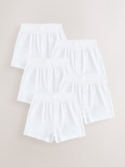 White Loose Fit 100% Cotton Boxers 5 Pack (1.5-16yrs) - Image 1 of 9