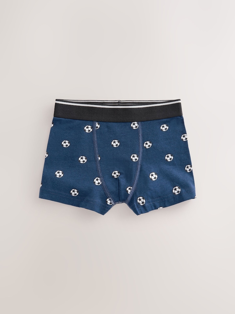 Red/Blue Football Trunks 5 Pack (2-16yrs) - Image 6 of 9