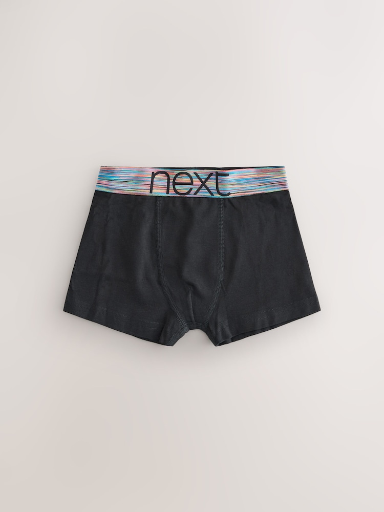 Black with Bright Waistband Trunks 10 Pack (1.5-16yrs) - Image 2 of 14 Black with Bright Waistband Trunks 10 Pack (1.5-16yrs) - Image 2 of 14