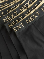 Black with Gold Waistband Trunks 10 Pack (1.5-16yrs) - Image 4 of 5