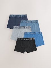 Blue/Grey Trunks 5 Pack (1.5-16yrs) - Image 1 of 9