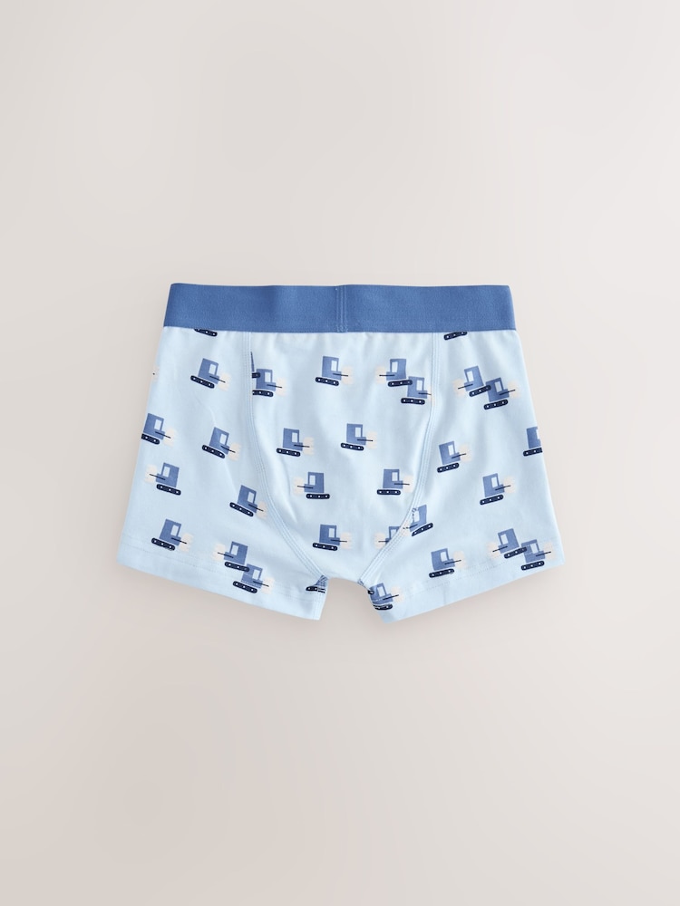 Blue Vehicle Print Pattern Trunks 5 Pack (1.5-16yrs) - Image 3 of 9