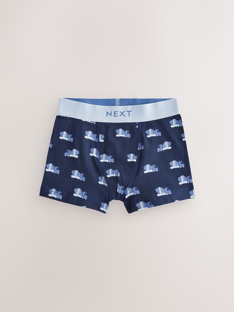 Blue Vehicle Print Pattern Trunks 5 Pack (1.5-16yrs) - Image 5 of 9