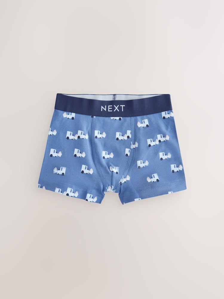 Blue Vehicle Print Pattern Trunks 5 Pack (1.5-16yrs) - Image 7 of 9