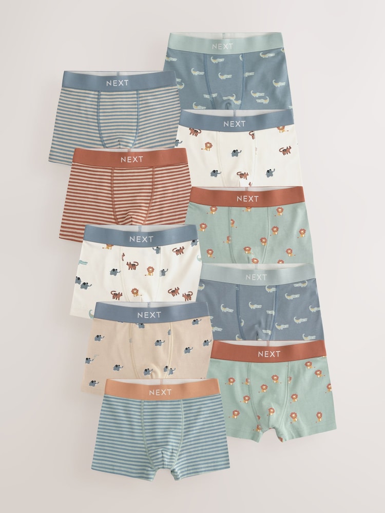 Mini Safari Print Trunks 10 Pack (1.5-16yrs) - Image 1 of 13