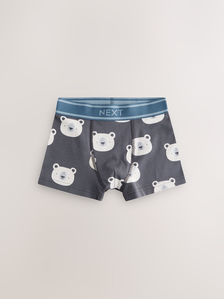 Blue/Green Animal Print Boxers Trunks 5 Pack (1.5-12yrs) - Image 2 of 9