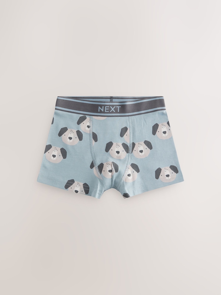 Blue/Green Animal Print Boxers Trunks 5 Pack (1.5-12yrs) - Image 5 of 9