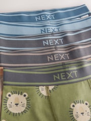 Blue/Green Animal Print Boxers Trunks 5 Pack (1.5-12yrs) - Image 9 of 9