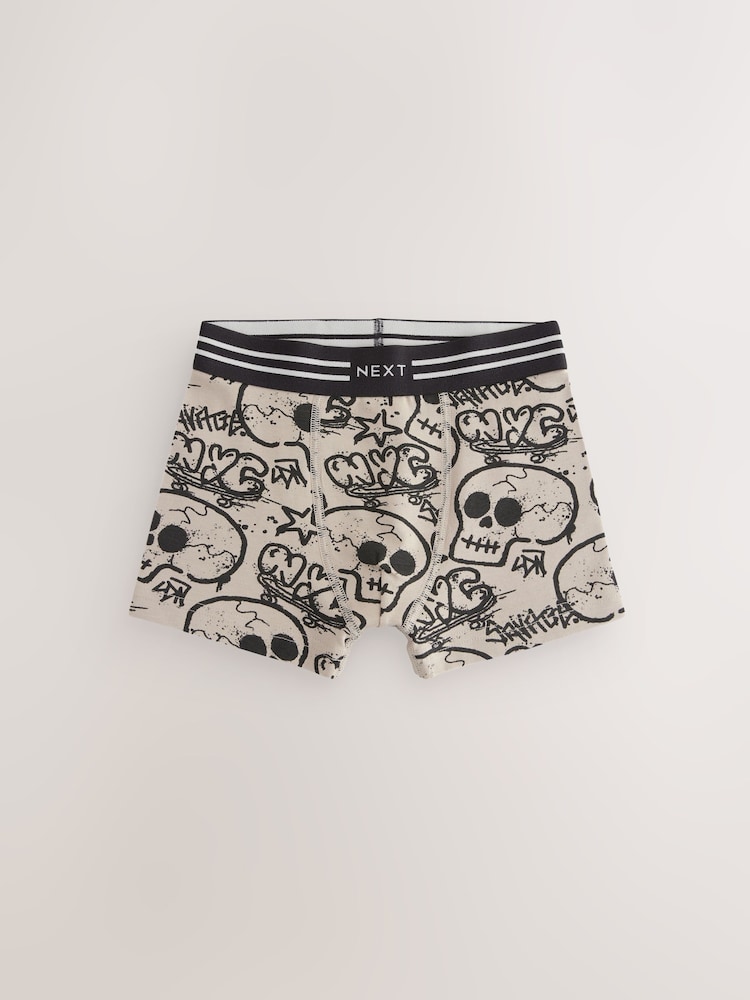 Grafitti Skull Print Trunks 5 Pack (2-16yrs) - Image 2 of 9