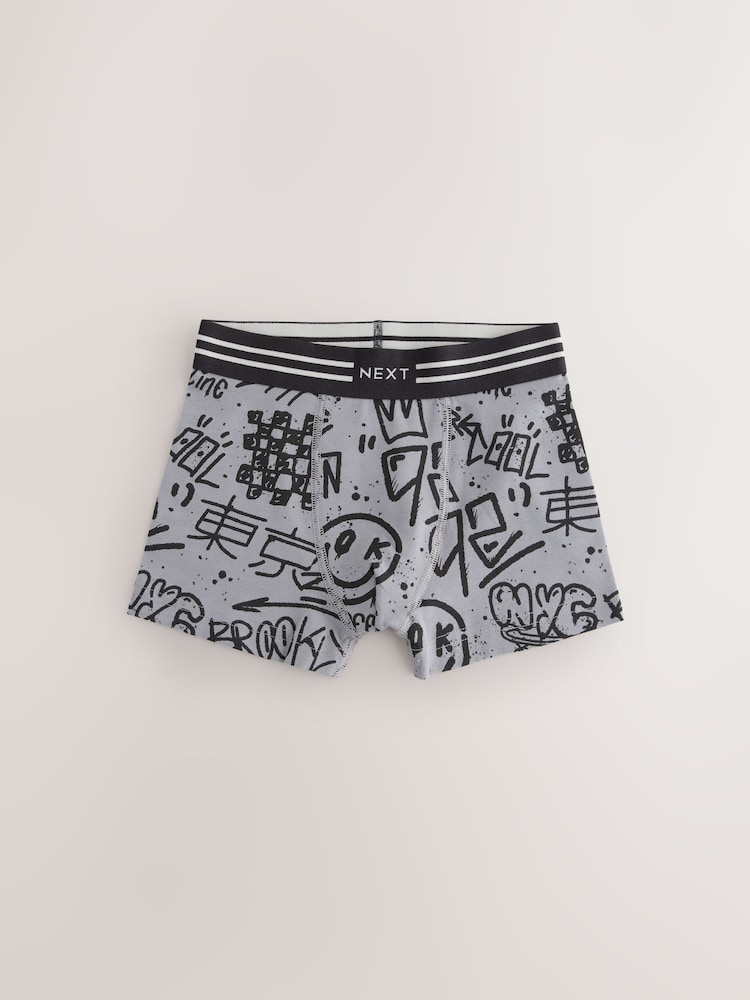Grafitti Skull Print Trunks 5 Pack (2-16yrs) - Image 3 of 9