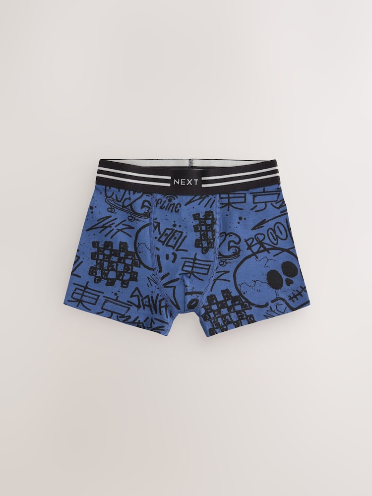 Grafitti Skull Print Trunks 5 Pack (2-16yrs) - Image 6 of 9