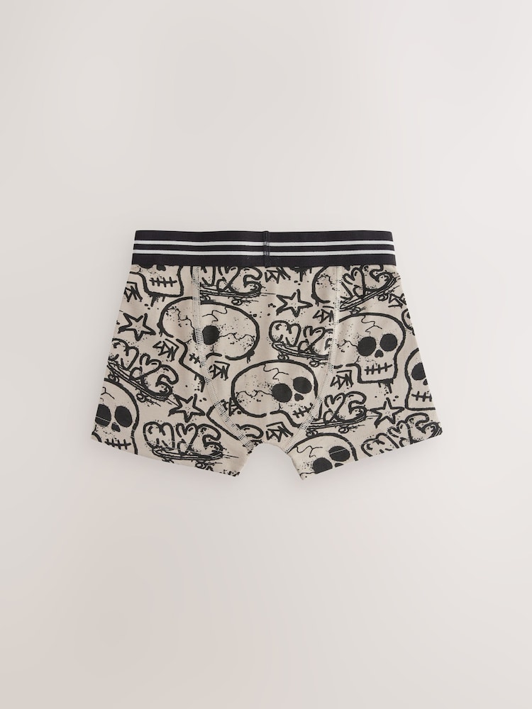 Grafitti Skull Print Trunks 5 Pack (2-16yrs) - Image 7 of 9