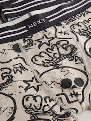 Grafitti Skull Print Trunks 5 Pack (2-16yrs) - Image 9 of 9