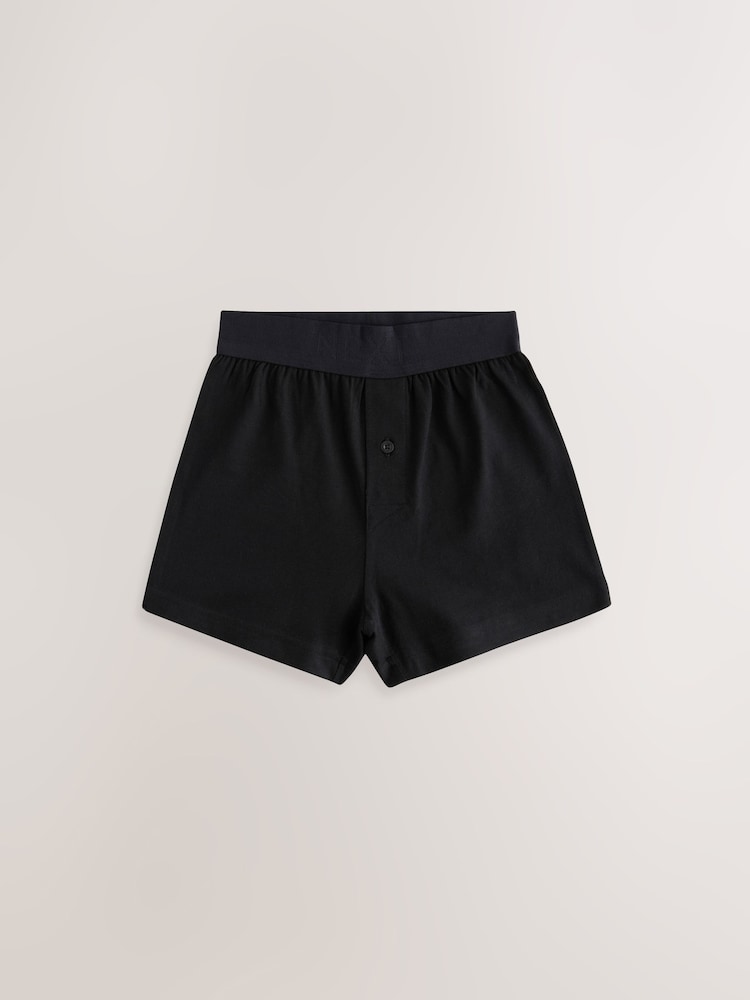 Black Loose Fit 100% Cotton Boxers 5 Pack (1.5-16yrs) - Image 2 of 9