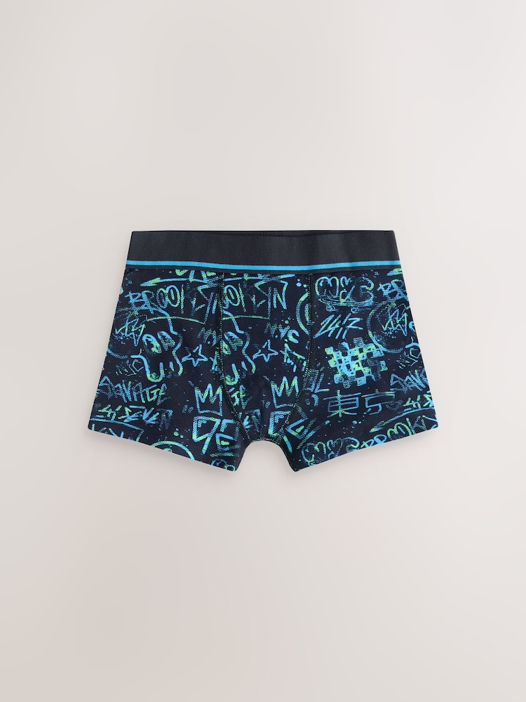 Multi Grafitti Print Trunks 5 Pack (2-16yrs) - Image 5 of 9