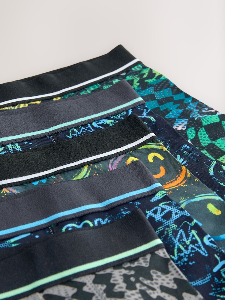 Multi Grafitti Print Trunks 5 Pack (3-16yrs) - Image 9 of 9 Multi Grafitti Print Trunks 5 Pack (3-16yrs) - Image 9 of 9