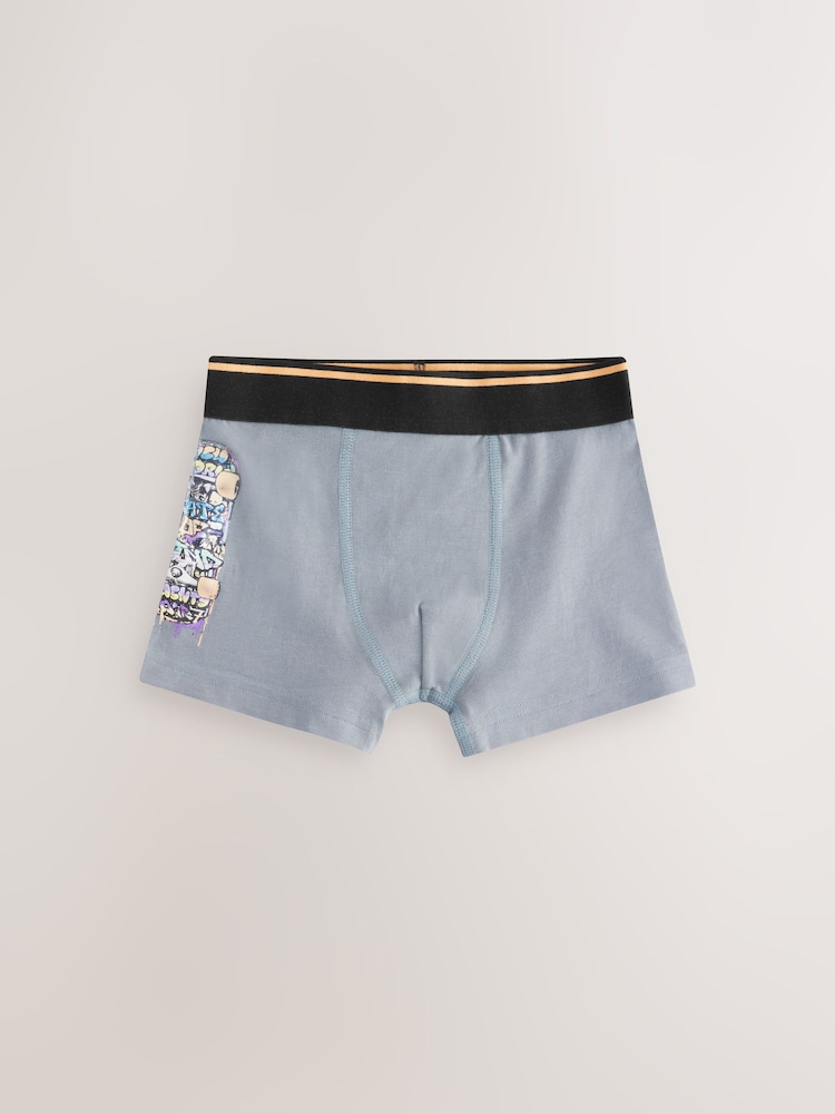 Pastel Grafitti Print Trunks 7 Pack (2-16yrs) - Image 2 of 11