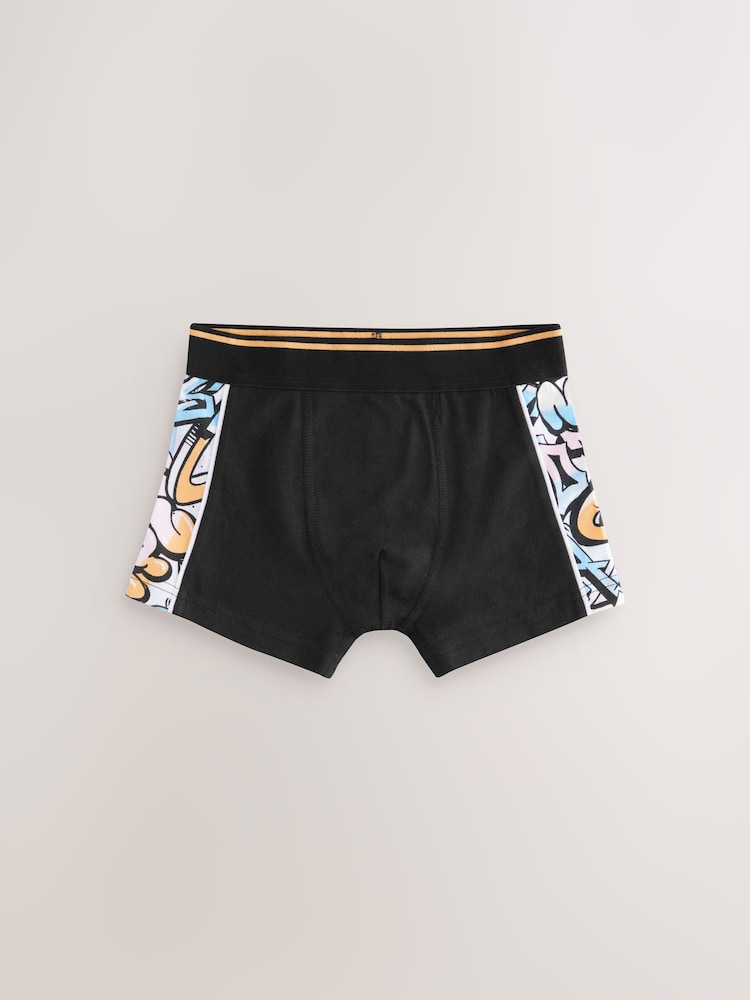 Pastel Grafitti Print Trunks 7 Pack (2-16yrs) - Image 6 of 11