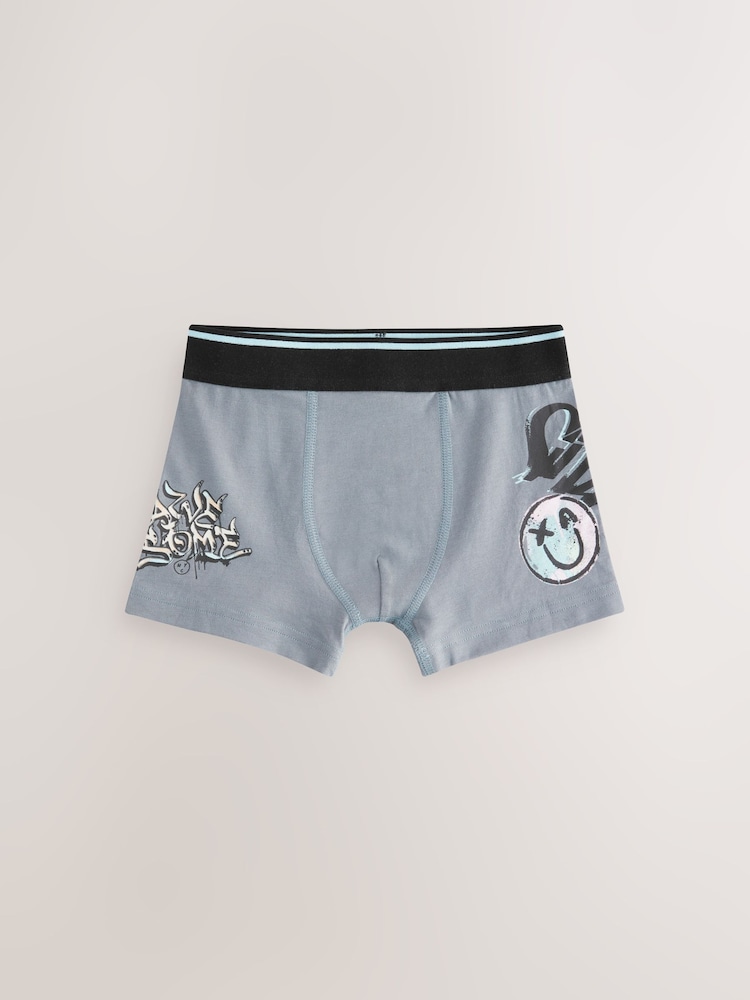 Pastel Grafitti Print Trunks 7 Pack (2-16yrs) - Image 7 of 11