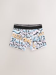 Pastel Grafitti Print Trunks 7 Pack (2-16yrs) - Image 8 of 11
