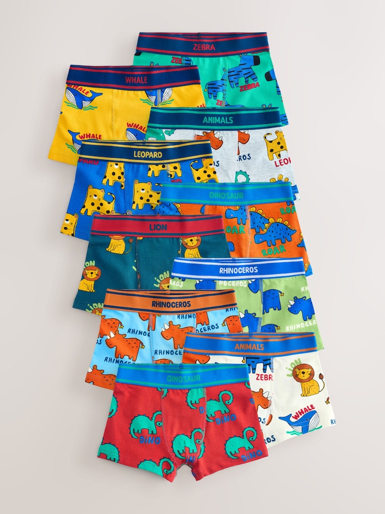 Primary Animals Trunks 10 Pack (1.5-16yrs) - Image 1 of 14