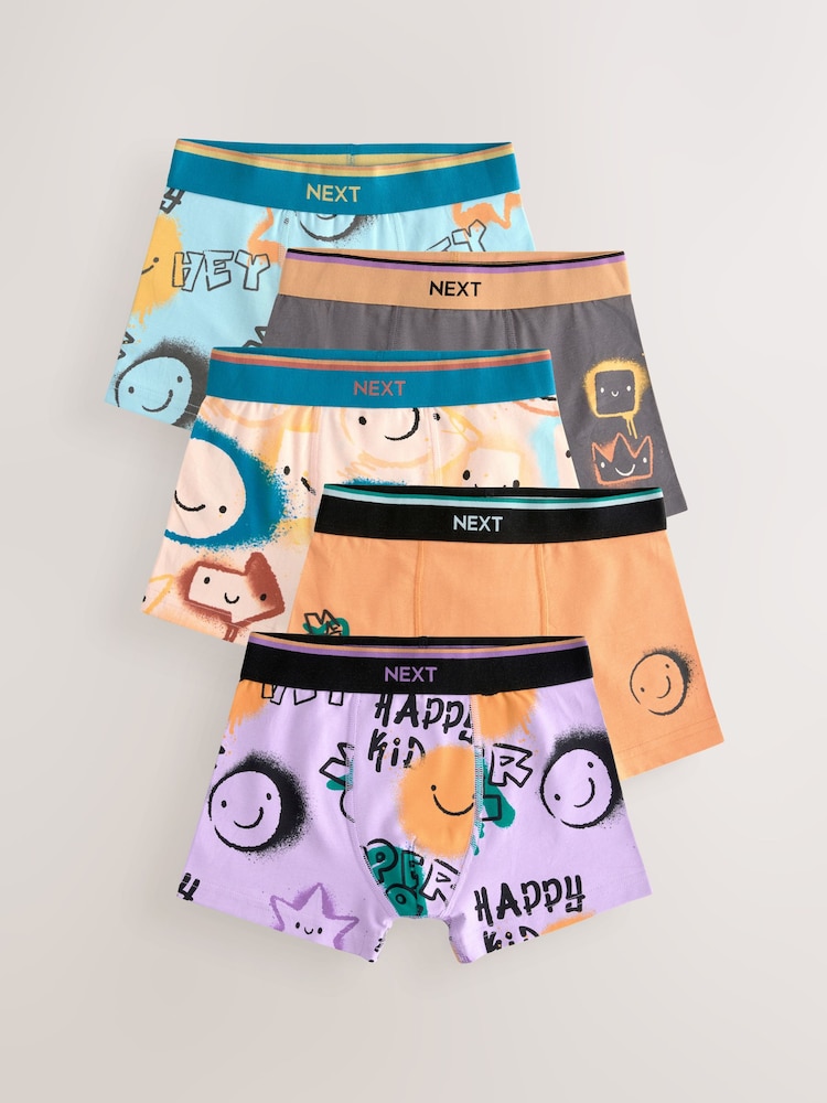طباعة Happy - مجموعة من 5 سراويل داخلية (1.5-12 سنة) - صورة 1 من 9 طباعة Happy - مجموعة من 5 سراويل داخلية (1.5-12 سنة) - صورة 1 من 9