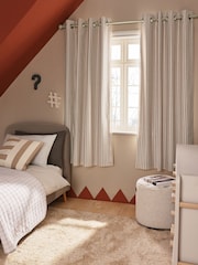 Rust Stripe Eyelet Blackout Curtains - Image 1 of 8