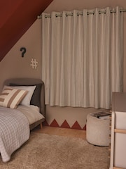 Rust Stripe Eyelet Blackout Curtains - Image 2 of 8