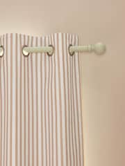 Rust Stripe Eyelet Blackout Curtains - Image 4 of 8