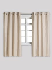 Rust Stripe Eyelet Blackout Curtains - Image 5 of 8