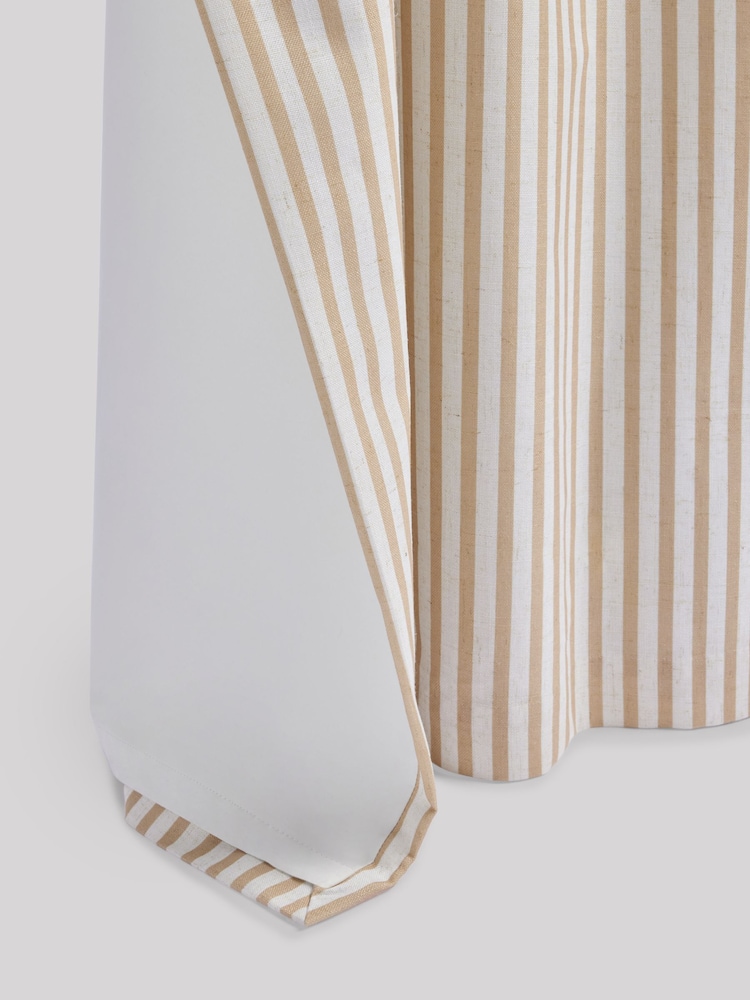 Rust Stripe Eyelet Blackout Curtains - Image 7 of 8