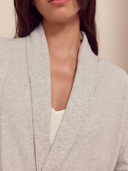 Gris - Cardigan long aspect maille - Image 5 of 7