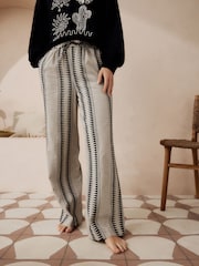 Black/White Jacquard Trousers - Image 3 of 8