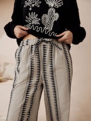 Black/White Jacquard Trousers - Image 5 of 8
