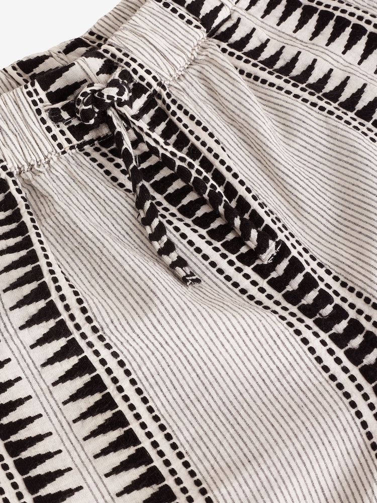 Black/White Jacquard Trousers - Image 7 of 8