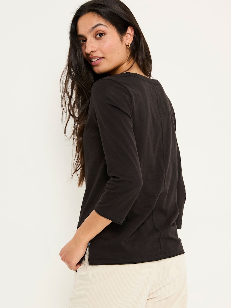 Negro - FatFace 3/4 Sleeve T-Shirt - Imagen 2 de 5 Negro - FatFace 3/4 Sleeve T-Shirt - Imagen 2 de 5