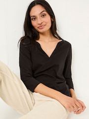 FatFace Aster Black 3/4 Sleeve T-Shirt - Image 3 of 5