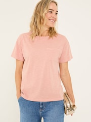 FatFace Lily Nude Pink 100% Cotton T-Shirt - Image 1 of 10