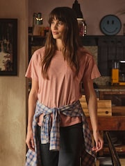 FatFace Lily Nude Pink 100% Cotton T-Shirt - Image 9 of 10
