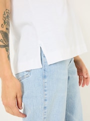 Blanco - Camiseta con cuello de pico de algodón orgánico 100% de FatFace - Imagen 5 de 10