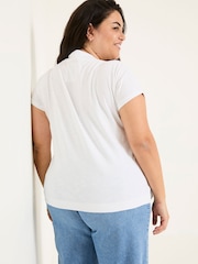 Blanco - Camiseta con cuello de pico de algodón orgánico 100% de FatFace - Imagen 6 de 10