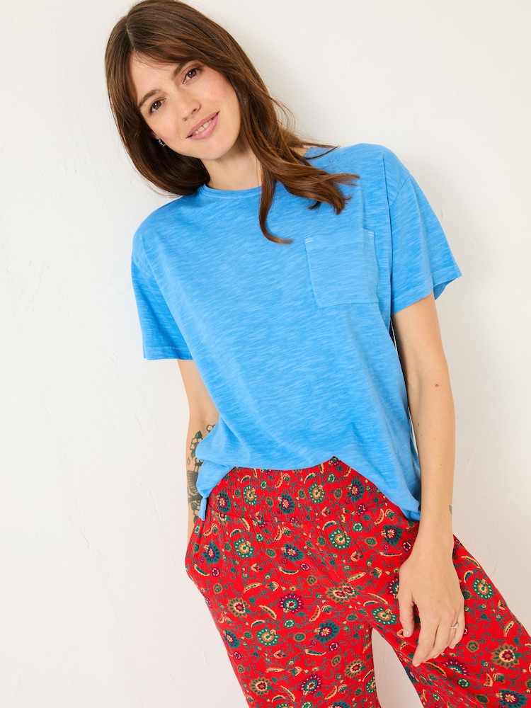Azul brillante - FatFace 100% Cotton T-Shirt - Imagen 1 de 10 Azul brillante - FatFace 100% Cotton T-Shirt - Imagen 1 de 10