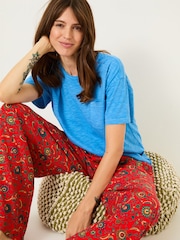 FatFace Lily Bright Blue 100% Cotton T-Shirt - Image 4 of 10