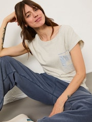 FatFace Grey Sea Graphic 100% Cotton T-Shirt - Image 3 of 9
