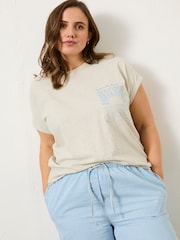 FatFace Grey Sea Graphic 100% Cotton T-Shirt - Image 5 of 9