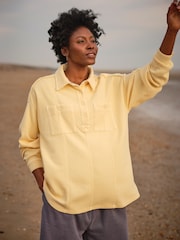 FatFace Sage Yellow Waffle Overhead 100% Cotton Top - Image 1 of 12